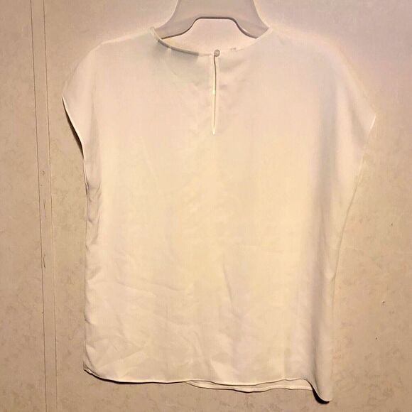 Halogen Tank Blouse Double Layer Slit Side SZ xs Single Back Button - Picture 2 of 5